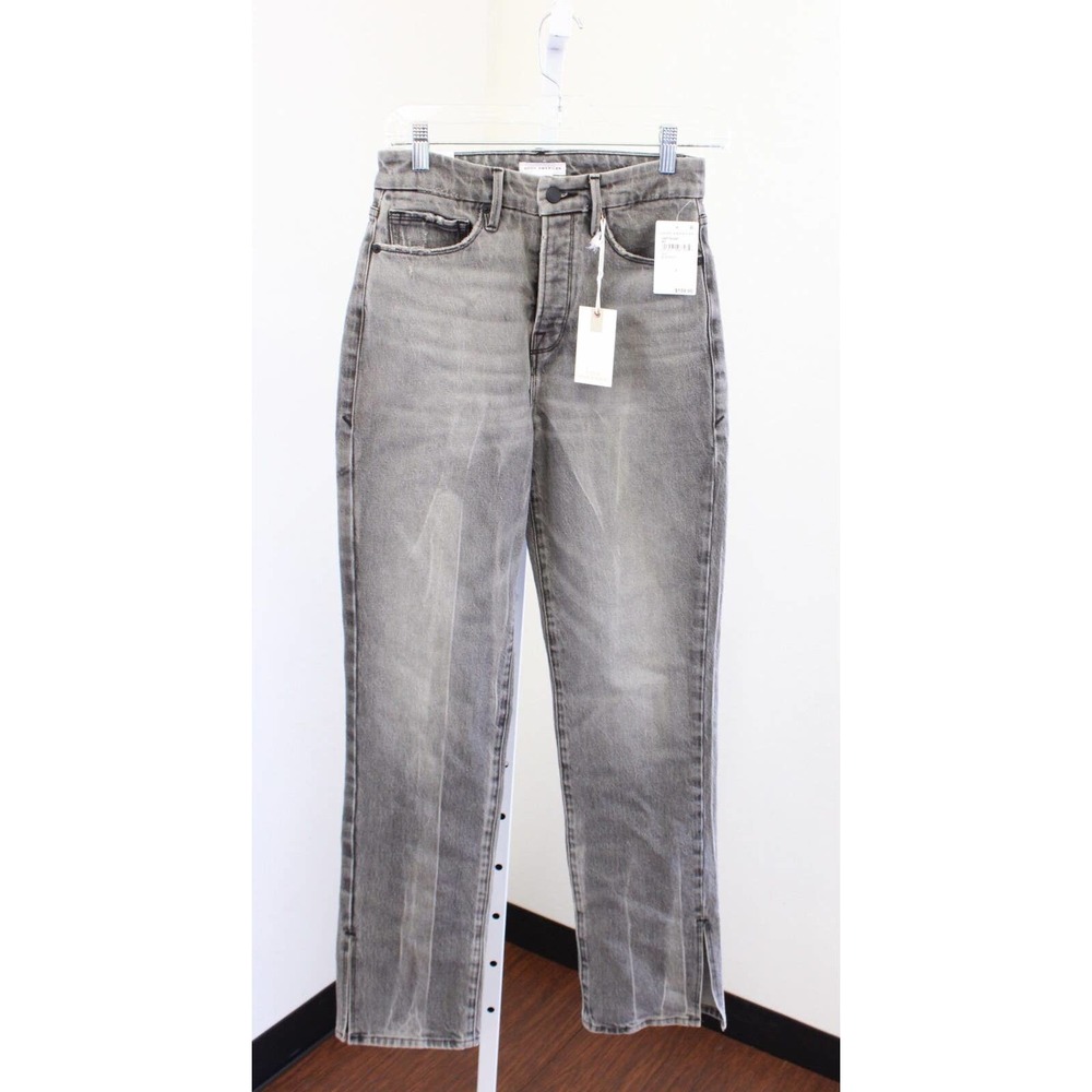 Good American Gray Boyfriend Jeans